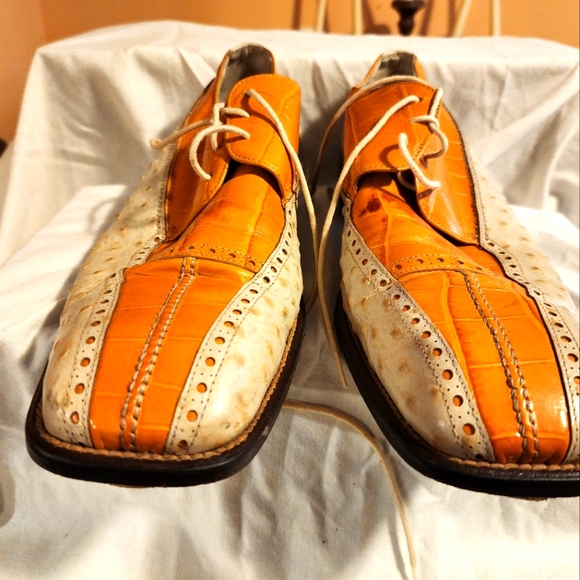 STACY ADAMS Size 14 mens Two tone Preowned Shoes